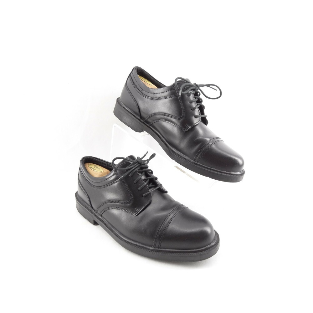 Deer Stags Telegraph Cap Toe Black Leather Oxford Men's Size 10 M S.U.P.R.O Sock